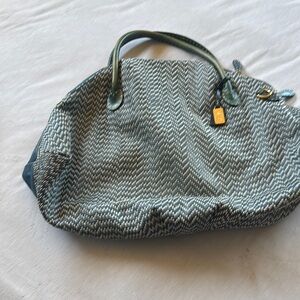 Gianni Bini Blue Chevron Shoulder Bag